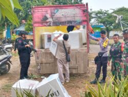 Kerja Tak Kenal Lelah, Personel Polres Bima Kota Kawal Pergeseran Logistik Pemilukada dari PPK ke KPU