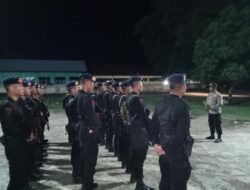 Polsek Hu’u Gelar Apel Pelepasan Personel Brimobda NTB Usai Pengamanan Pilkada 2024