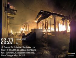 Kebakaran Rumah di Labuhan Badas, Enam Rumah Hangus Terbakar