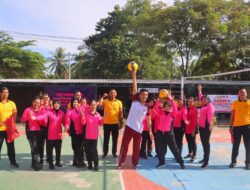 Semarak Hari Bhayangkara ke-79, Polres Lombok Utara Gelar Turnamen Voli Antar Satuan Kerja dan Bhayangkari