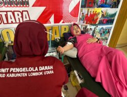 Sambut Hari Bhayangkara ke-79, Polres Lombok Utara Gelar Bhakti Kesehatan Donor Dara