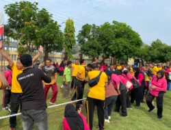 Semarak HUT Bhayangkara Ke-79, Polres Bima Kota Gelar Lomba Tarik Tambang