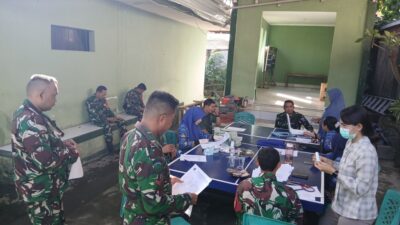 Koramil Ampenan Gandeng Puskesmas Tanjung Karang Gelar Rikes Berkala