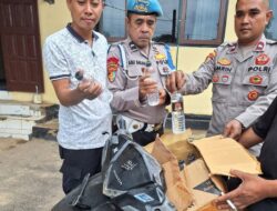 Polsek Langgudu Amankan Puluhan Botol Miras Tradisional Siap Edar
