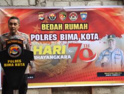 Kapolres Bima Kota Laksanakan Program Bedah Rumah Sambut Hari Bhayangkara ke-79