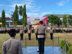 Kapolres Bima Kota Pimpin Upacara Korp Raport, 65 Personel Naik Pangkat