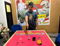 Di duga Pengguna Sabu, Seorang Pria di Empang Berhasil di Ringkus Satresnarkoba Polres Sumbawa
