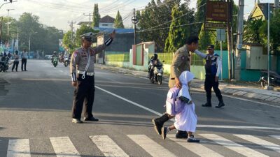 Personel Satlantas Polres Bima Kota Laksanakan Rawan Pagi, Antisipasi Kemacetan dan Laka Lantas