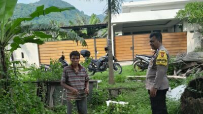 Bhabinkamtibmas Senggigi Dorong Pemanfaatan Lahan Kosong di Dusun Krandangan