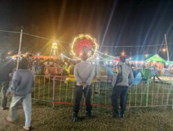 Polsek Langgudu Gelar Patroli Cipta Kondisi di Turnamen Voli dan Pasar Malam