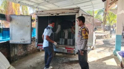 Bhabinkamtibmas Polres Bima Kota Laksanakan Monitoring Pendistribusian Makanan Bergizi di Kecamatan Asakota