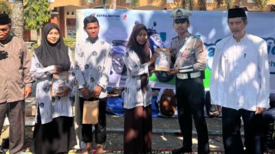 Satlantas dan Astra Motor Edukasi Safety Riding di MAN 2 Lombok Barat