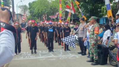 Kapolsek Seteluk Lepas Peserta Pawai Budaya HUT RI ke-80