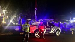 Satlantas Polres Dompu Laksanakan Blue Light Patrol dan Strong Point Malam Hari