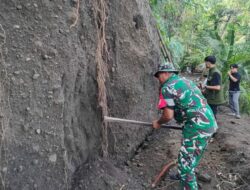Gotong Royong TNI dan Warga Wujudkan Jalan Impian di Golong