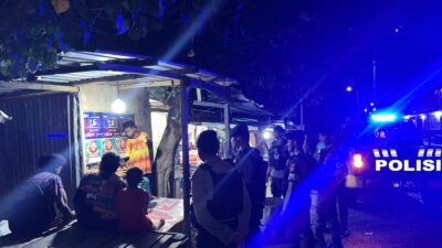 Unit Turjawali Sat Samapta Polres Bima Kota Gelar Patroli Blue Light, Sampaikan Himbauan Kamtibmas