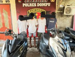 TIM JATANRAS POLRES DOMPU AMANKAN 4 TERDUGA PELAKU PENGEROYOKAN PELAJAR