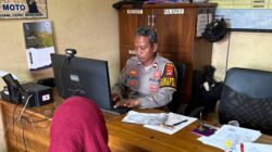 PERSONEL PAMAPTA III POLRES DOMPU TERIMA LAPORAN MASYARAKAT