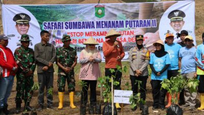 Gempur Lahan Kritis, Forkopimda Sumbawa Tanam 5.500 Pohon di Bendungan Gapit.