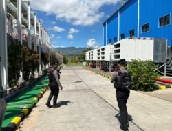 Unit Pamobvit Sat Samapta Polres Bima Kota Laksanakan Pengamanan dan Patroli di Objek Vital PLTMG Bonto Bima