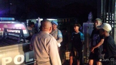 Personel Polres Bima Kota Bersama Polsek Asakota Laksanakan Patroli Cipta Kondisi Pasca Keributan Antar Pemuda