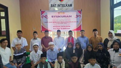Penuh Keberkahan, Sat Intelkam Polres Sumbawa Gelar Syukuran Hari Jadi Ke-80 Bersama Anak Yatim
