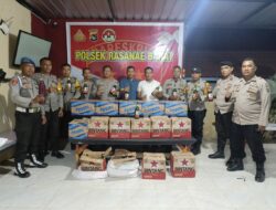 Polsek Rasanae Barat Intensifkan Patroli KRYD, Ratusan Botol Miras Diamankan