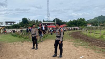Mencegah Berbagai Kerawanan Kamtibmas di Area Pacuan Kuda, Polres Bima Terjunkan Sat-samapta