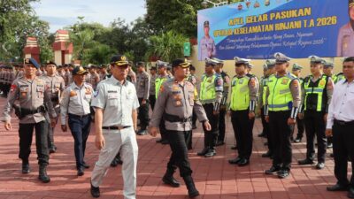 Polres Sumbawa Gelar Apel Pasukan Ops Keselamatan Rinjani 2026 Demi Kamseltibcarlantas Kondusif