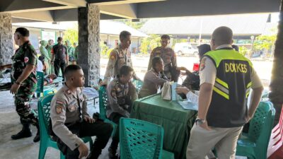 Polres Bima Kota Berpartisipasi dalam Donor Darah HUT ke-80 Persit Kartika Chandra Kirana