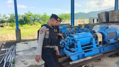 Unit Pamobvit Sat Samapta Polres Bima Kota Laksanakan Pengamanan Aset PT PLN UPP Nusa Tenggara 1 PLTU Bima